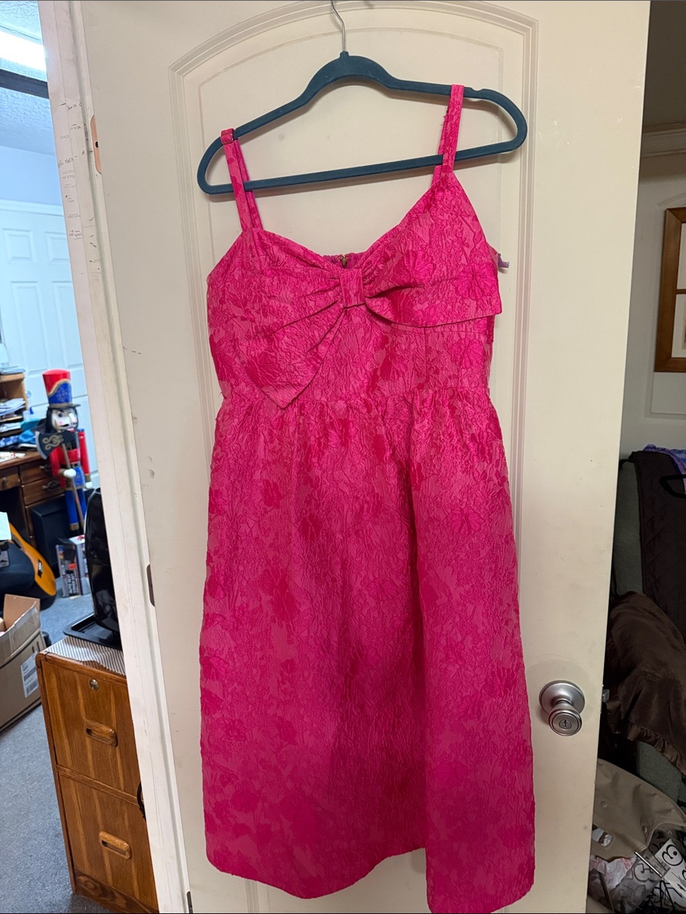 Lilly Pulitzer Bright Pink Bow-Front Maxi Dress